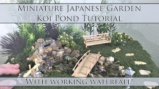 This video shows you one way to make a Japanese Garden, complete with koi, stone lantern, bridge, deer scare, working waterfall, 