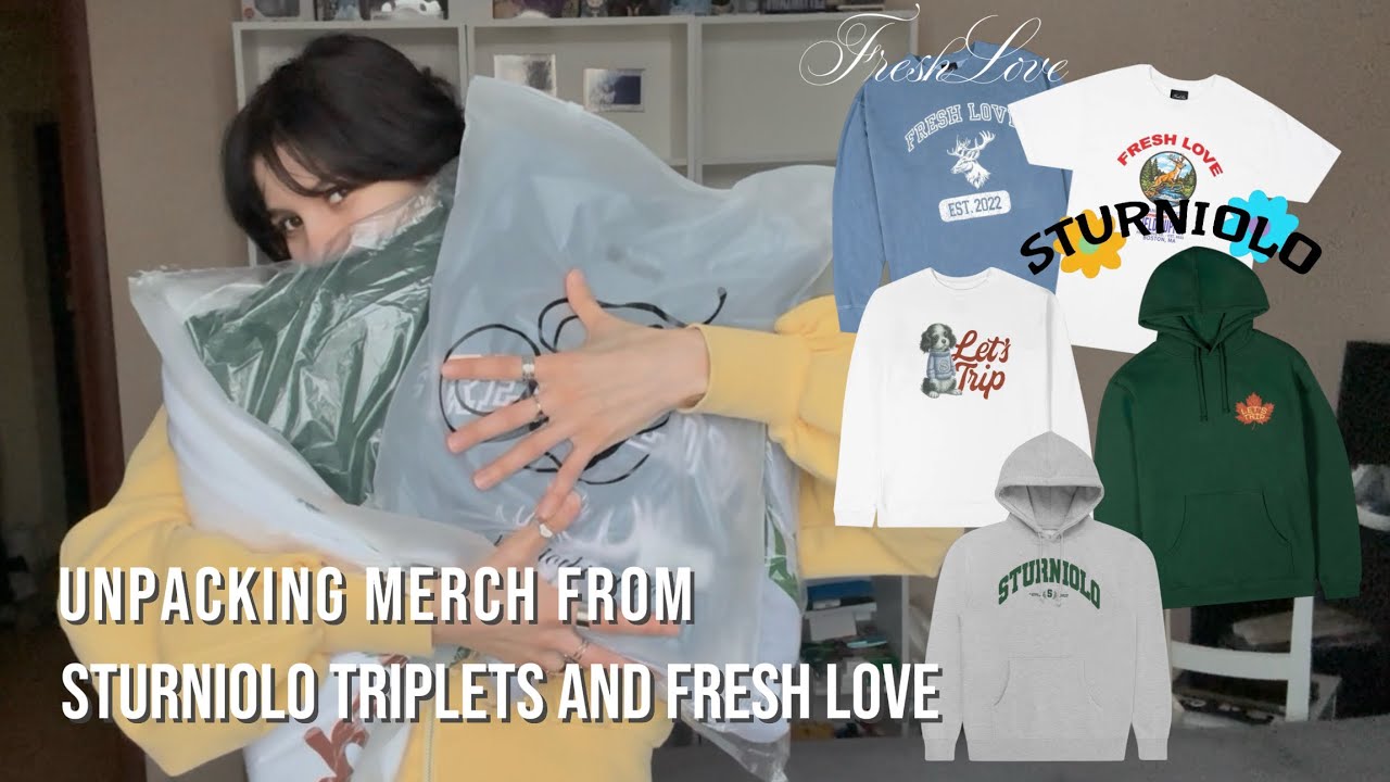 unpacking merch from sturniolo triplets and fresh love ⋆ ˚｡⋆୨୧˚ ST6