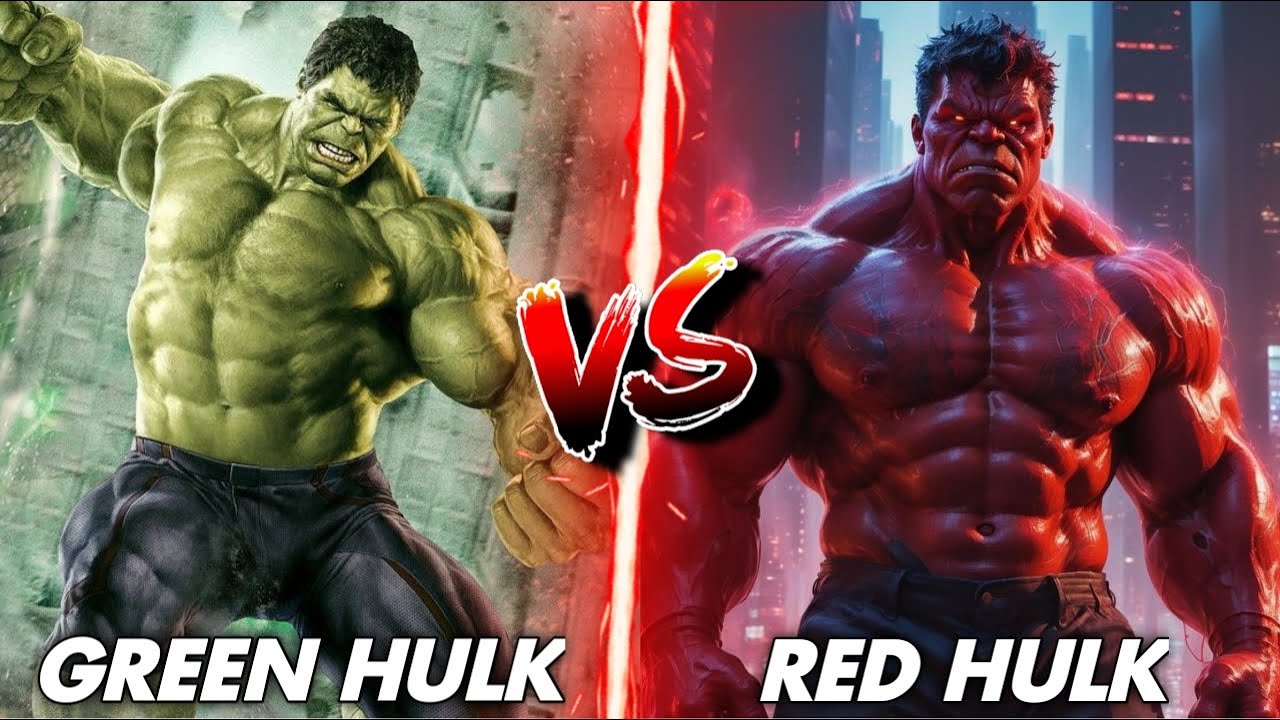 Green Hulk vs Red Hulk / Explained In HINDI / Hulk vs Red Hulk - YouTube