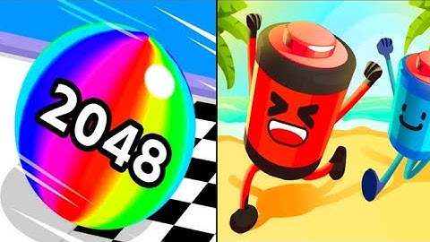 Ball Run 2048 VS Battery Run Gameplay All Levels (Android, iOS)