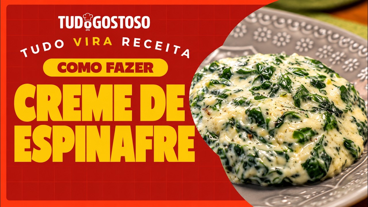Creme de espinafre vai transformar seu almoço: acompanhamento para sair da rotina
