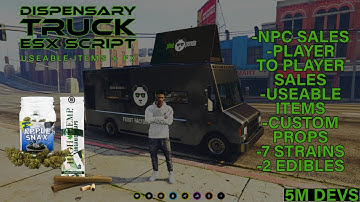 *NEW* ESX Dispensary Truck Script - Useable Items With effects & Custom Props