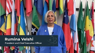 President Rumina Velshi at the 66th IAEA General Conference
