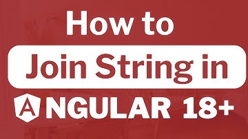 How to Join String in Angular 18+ ?