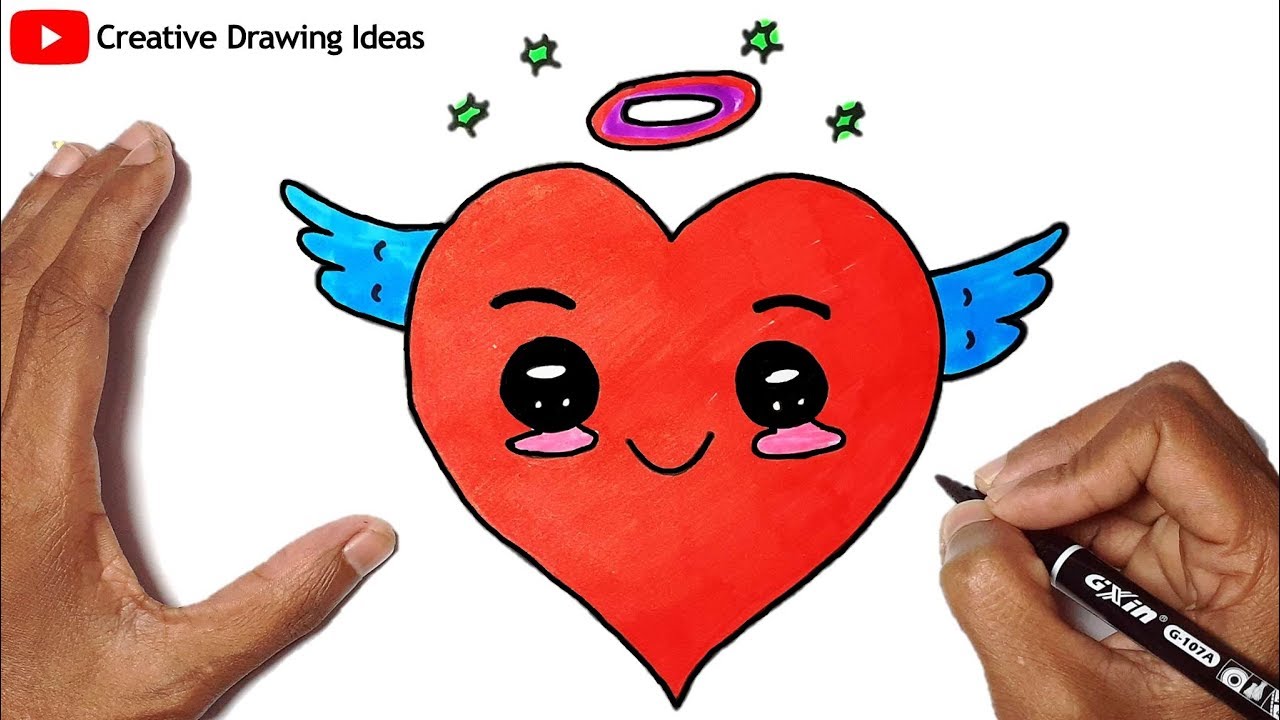 How to Draw a Heart Step by Step | Easy Love Heart Drawing Ideas ...