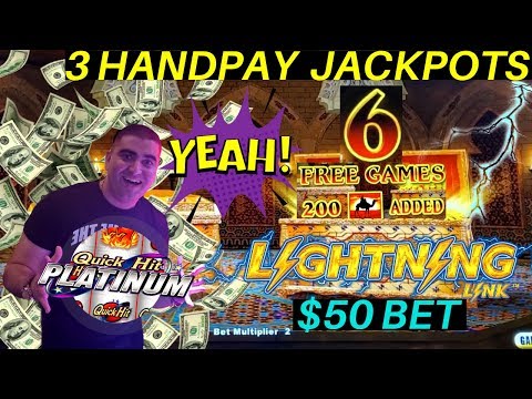 ✦3 HANDPAY JACKPOTS✦ On High Limit Lightning Link , Quick Hits Platinum & Blazing Gems Slot Machines