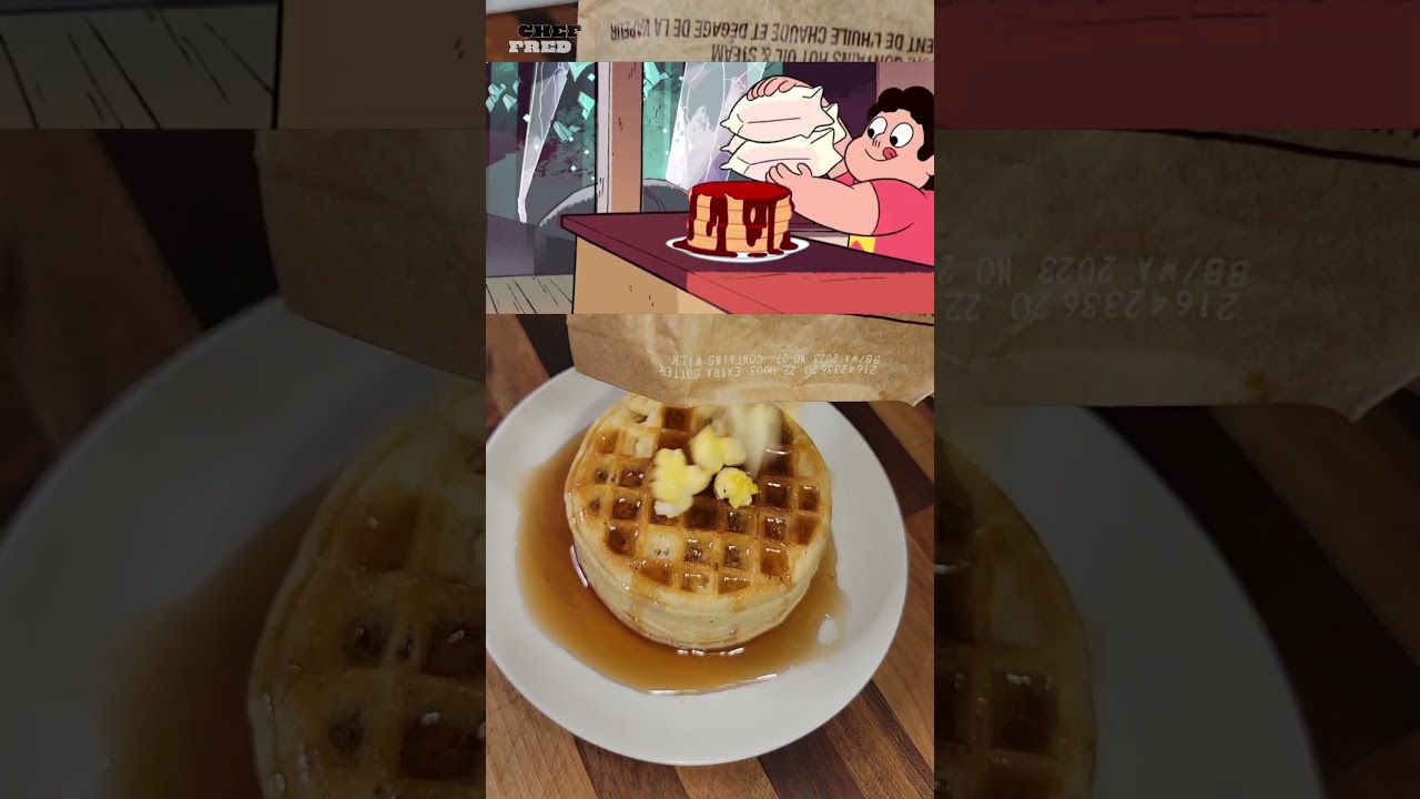 A Together Breakfast Worth Sharing!😋 #shorts #waffles #morningfood  #stevenuniverse 