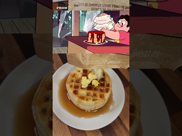 A Together Breakfast Worth Sharing!😋 #shorts #waffles #morningfood #stevenuniverse class=
