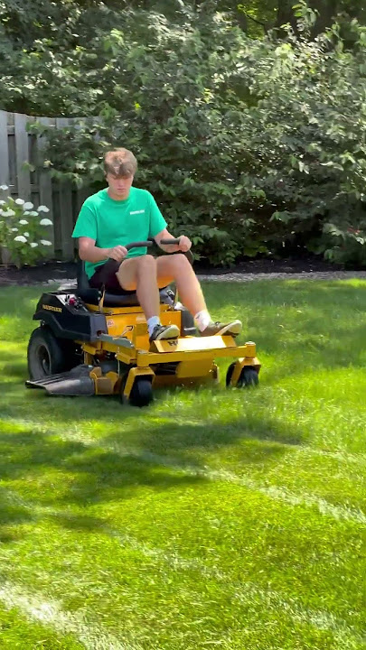 Hustler Dash XD 34 making backyard stripes look easy! Perfect cut, smooth ride, and built to impress