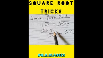 SQUARE ROOT TRICKS || HOW TO FIND NON PERFECT SQUARE ROOT IN 5 SECONDS #Shorts