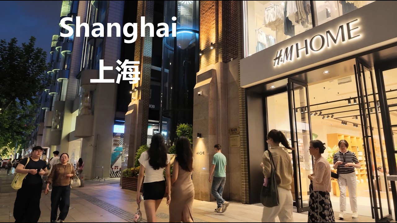 Shanghai, Cina | Garden villas | Passeggiata nel Quartiere dello Shopping 4K