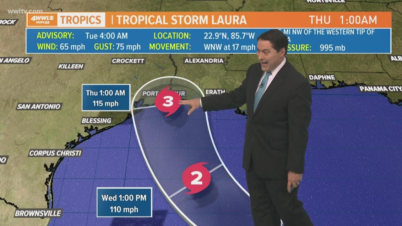 4AM: Tropical Storm Laura could become major hurricane in Gulf - YouTube