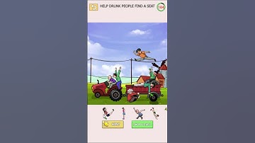 Tricky Twist Puzzle Level 88 Help Drunk people find a seat