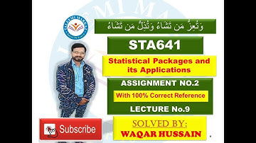 STA641 Assignment no 2  solution by taleemi markaz