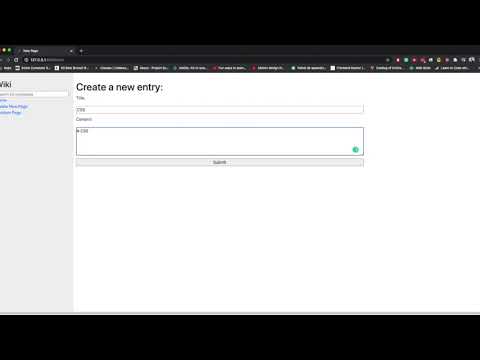 CS50’s Web Programming with Python and JavaScript (Project 1: Wiki)