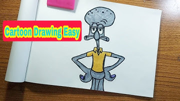 Drawing Of Squidward |SpongeBob SquarePants| (TIME LAPSE VIDEO)| Easy Drawing | Sarthak Vyas Arts