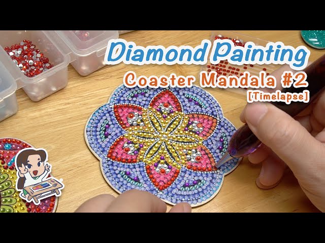 Diamond Painting - Coaster Mandala #6 [Finished] [Timelapse] 