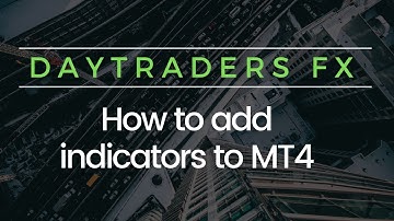 Metatrader 4: How to add indicators to MT4