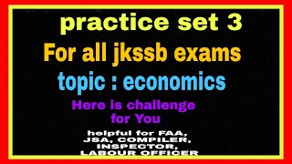 Mcqs On Economics For All Jkssb Exams By Career Capsule- Faa- Jsa- Inspector