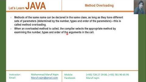 ۵- چگونه می توانیم میتود ها را در جاوا overload کنیم.