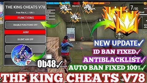 THE KING CHEATS V78  OB48 FF HACK  FREE FIRE MOD MENU  THE KING CHEATS HACK  FF HACK  rahul x modder