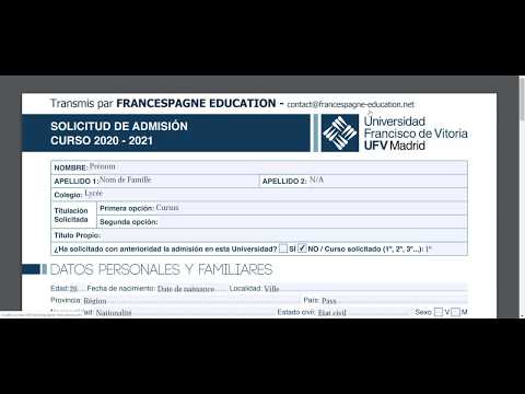 Tutoriel vidéo dossier admission UFV 2020