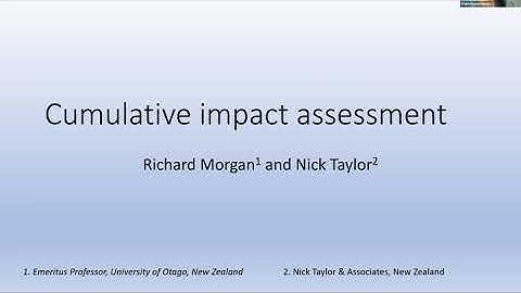 PLP-ESS Module 18: Cumulative Environmental Impact Assessment (CIA)