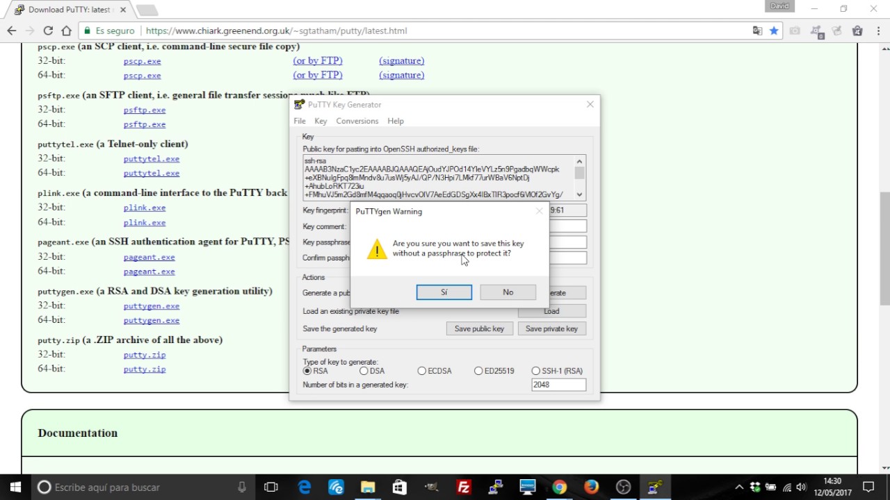 Crear clave pública y clave privada con puttygen para SSH YouTube Crear clave pública y clave privada con puttygen para SSH YouTube
