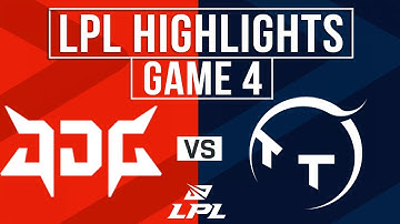 JDG vs TT Highlights Game 4 | LPL 2025 Split 1 Playoffs | JD Gaming vs TT Gaming