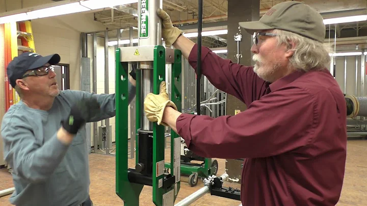 Setting up the Greenlee 881 Hydraulic Bender for bending 3 inch EMT