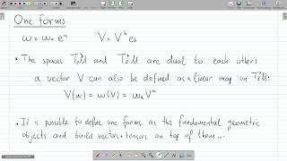 General Relativity - U01 Lecture Tensors