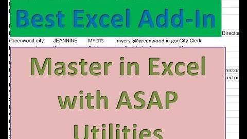 Excel ASAP Utilities