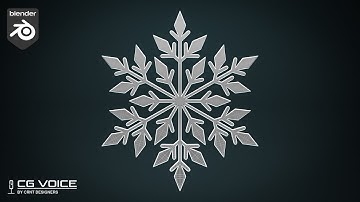 how to model this Snowflake Decor in blender _ blender modeling