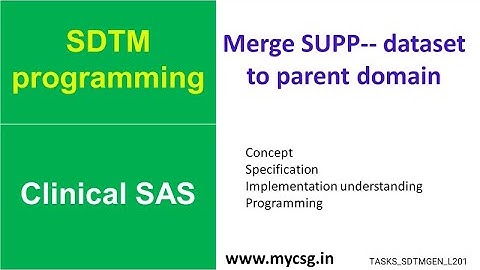 (Reupload) Clinical SAS: SDTM programming - merge supplementary dataset to parent domains