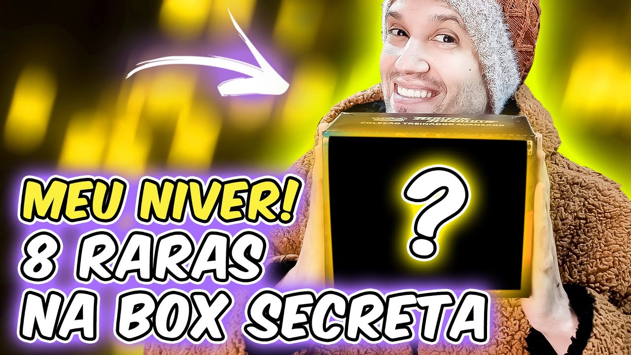 ABRI A ELITE BOX NO MEU ANIVERSÁRIO! 8 CARTAS RARAS | CAPITÃO HUNTER CARTAS POKEMON TCG