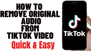 HOW TO REMOVE ORIGINAL AUDIO FROM TIKTOK VIDEO
