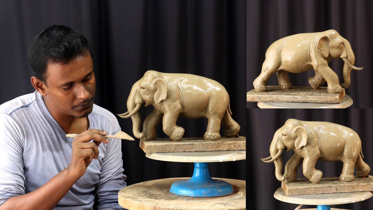 How to make clay Elephant very easy | mitti ka hathi banana | clay art animals
