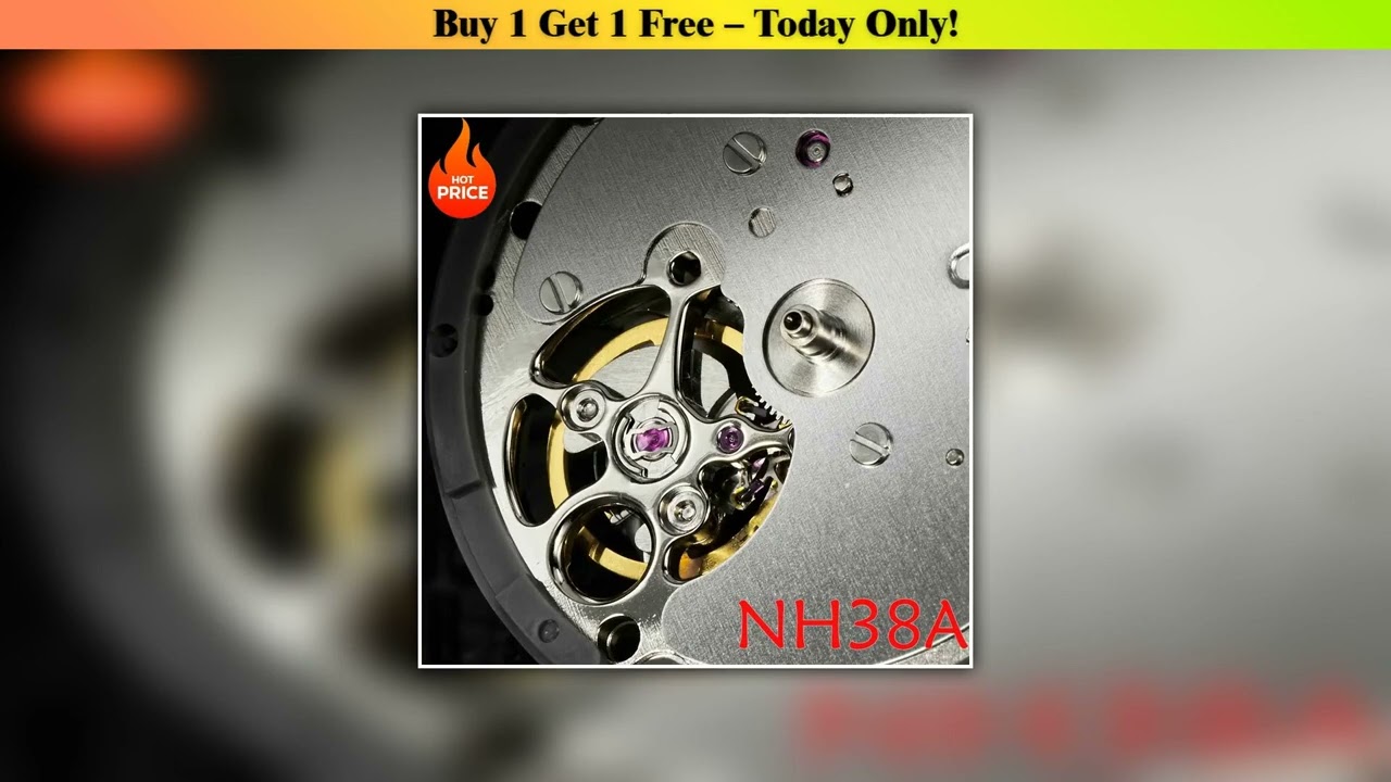 Top Genuino NH38A movimiento mecánico Mod mecanismo de reloj automático 24 joyas alta precisión NH3