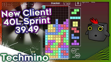 Techmino: New Stacker Client! 40L Sprint 39.49