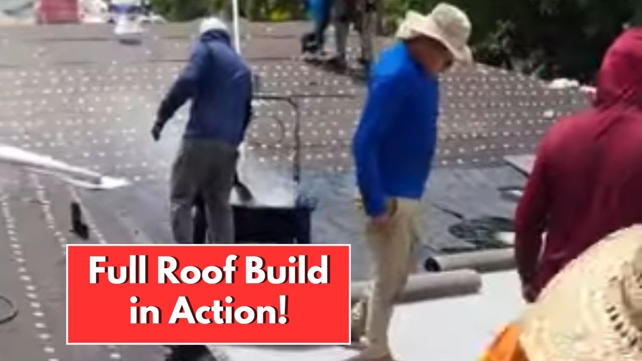 Full Crew Roof Install | Studs, Hot Tar & Cap Sheet