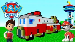 Minecraft Tutorial: How To Make The Ultimate Fire Truck "Paw Patrol" screenshot 3