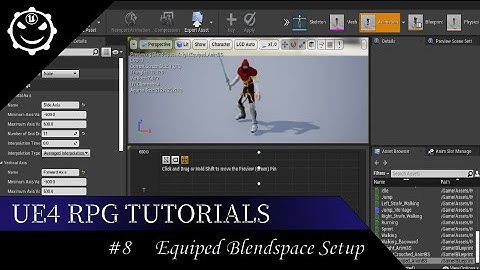 Unreal engine 4 RPG Tutorials -  Equipped Blendspace Set Up  #8