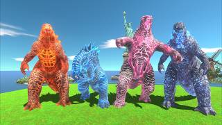 Can Anyone Defeat 4 Versions of Godzilla ? - Animal Revolt Battle Simulator