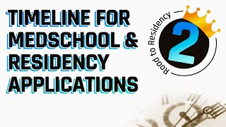 Timeline for Med School & Residency Applications