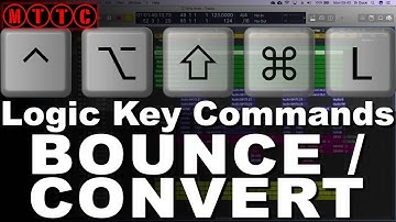 Logic Pro X Key Commands: Bounce & Convert to New Audio File