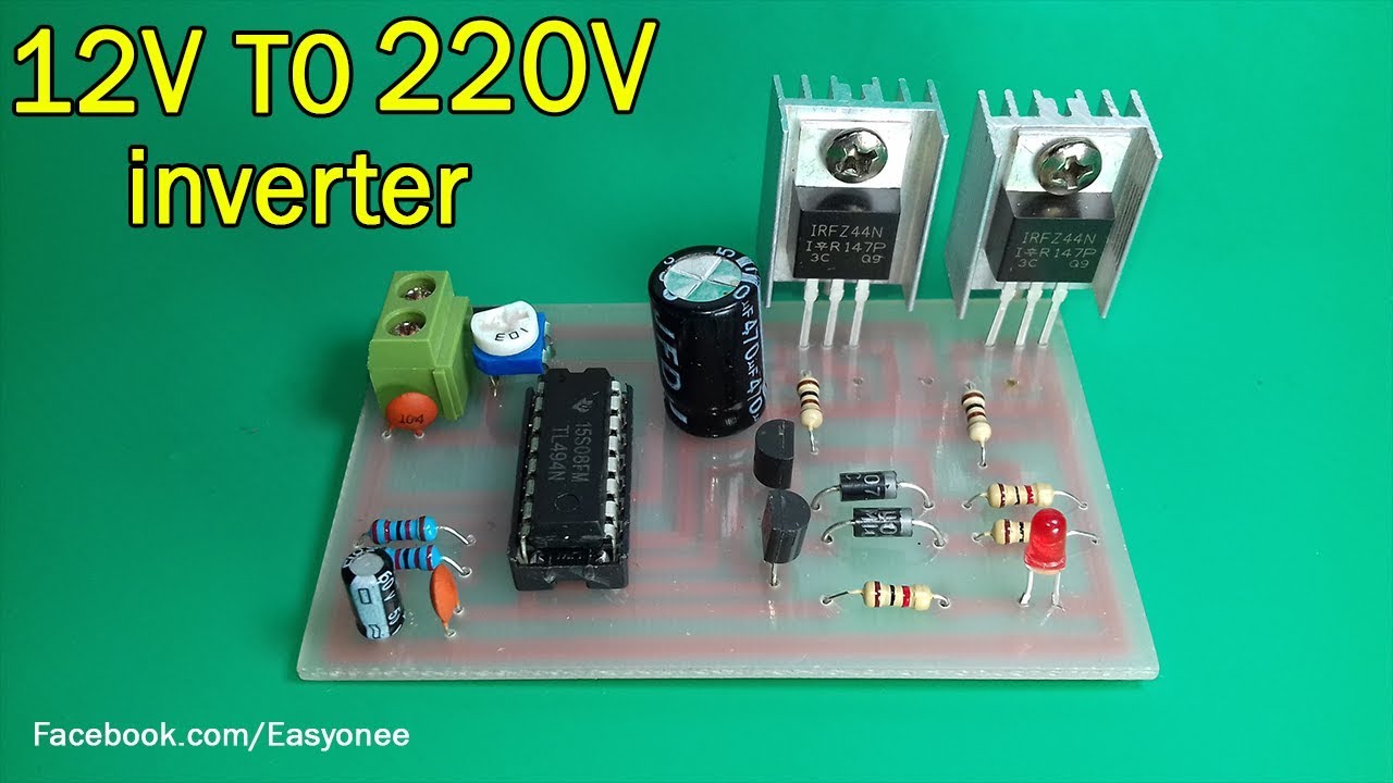 How to make inverter  12V To 220V using TL494 Mosfet z44 