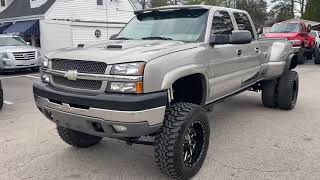 2003 Chevrolet Silverado 3500 HD LT Crew Cab Long Bed  DRW Dually 4x4 Lifted Extra Low Mileage