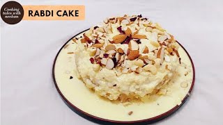 Rabdi cake | How to make rabdi cake at home | No oven , no eggs recipe | Happy cooking