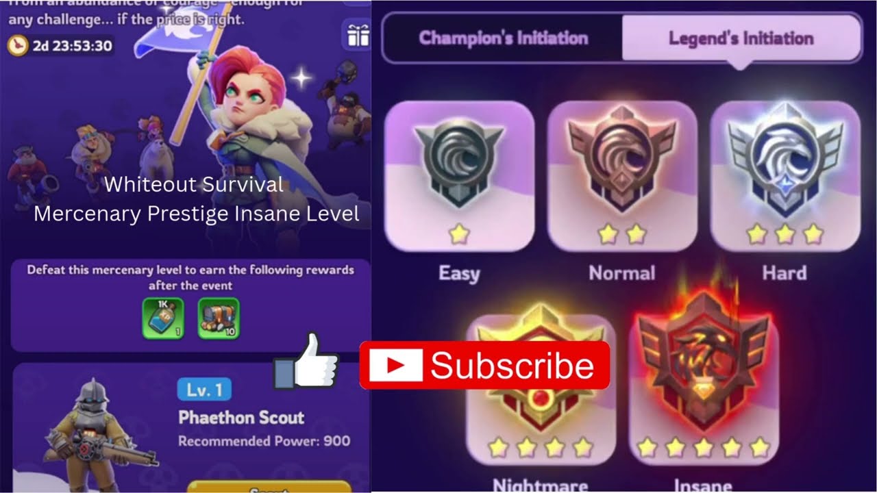 Whiteout Survival | Mercenary Prestige Challenge | How to Level Insane   