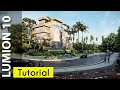 Lumion 10 Realistic Render Tutorial #22 Contemporary Building